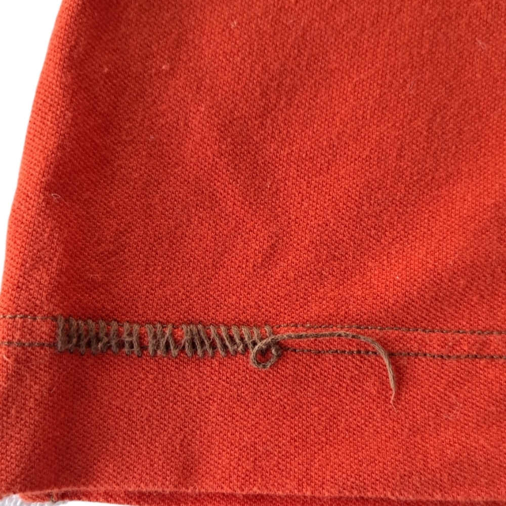 Project e Vintage Orange Polo Women's Top - Picture 6 of 8